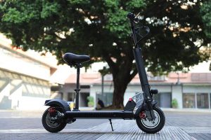 MicroHill Electric Scooter parking in the city