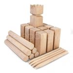 Wooden Toy  KUBB Game Wooden Chess Original Lawn Outdoor Viking Family Garden 1