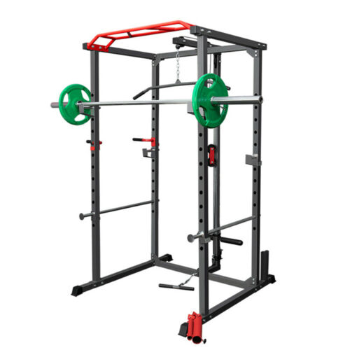 Pull Down Power Rack Cage Half Rack Lat  Dip Bar Bench Press Squats Home Gym 3